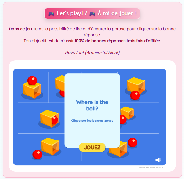 Jeux pédagogiques Restart English